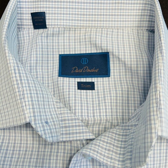 David Donahue Blue Casual Button Down Shirt - Picture 4 of 7